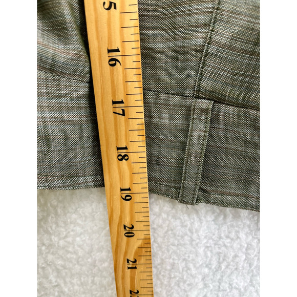 Carrie Hutton Womens Blazer Jacket Green Stripe Buttons Double Breasted 10 New - Picture 3 of 9